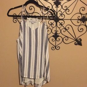 Navy and White Strap Tank 🦋 ❌❌ SOLD LOCAL